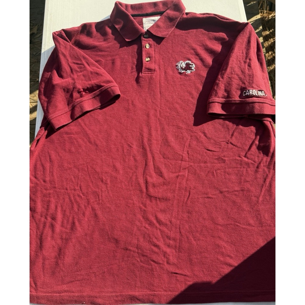 Pressbox Men's USC University Of South Carolina Gamecocks Polo Shirt Size 2X